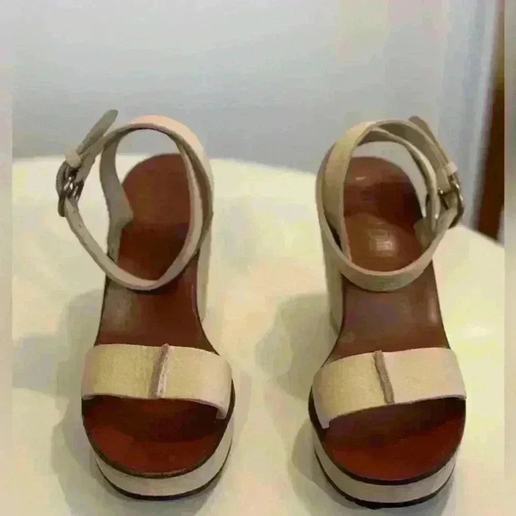 Miu Miu Suede Platform Sandals - Picture 1 of 15